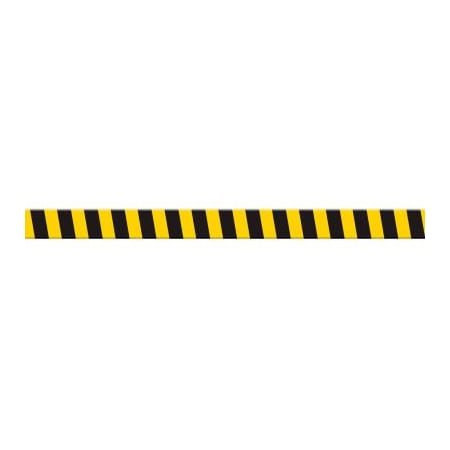 Accuform Accuform Tough-Mark Heavy-Duty Message Strip, Black/Yellow Stripes, 4inx48in PTP226